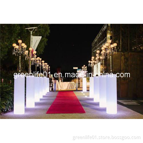 Outdoor 16 Color-Changing, Glowing LED Furniture for Sale, LED Cylinder Light for Party, Event, Hotel, Wedding, Commercial Area